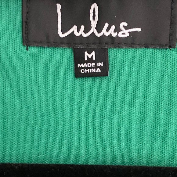 NWT LuLu's M Green Floral Print Ruffle Wrap Midi Dress - Picture 5 of 5